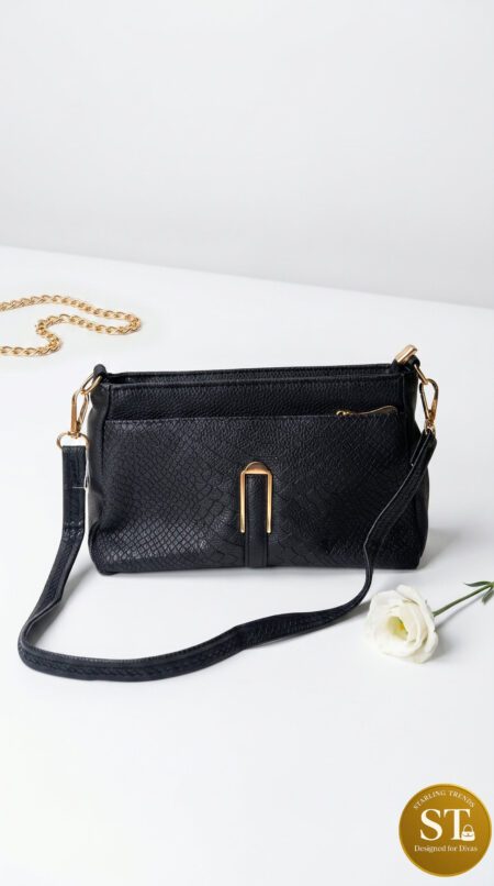 MULTI POCKET SLING BAG (BLACK)