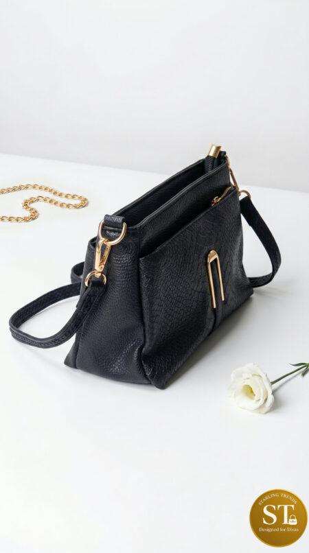 MULTI POCKET SLING BAG (BLACK)