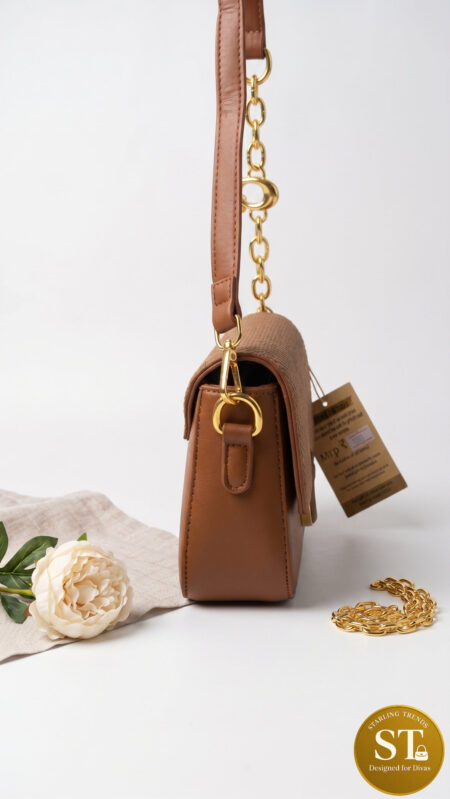 “C” KHADI SHADE (BROWN) SLING BAG