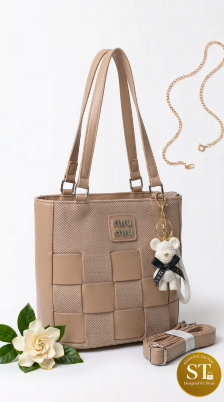 MIU MIU INSPIRED TEDDY BUCKET (KHAKEE) Sling Bag