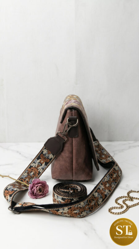 Moonlit Petals Sling bag (rose dust)