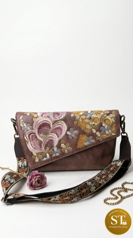 Moonlit Petals Sling bag (rose dust)