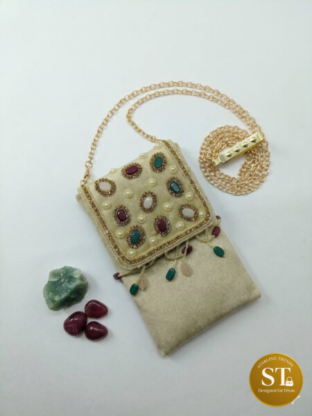 Shahzadi Phone Sling (BEIGE)