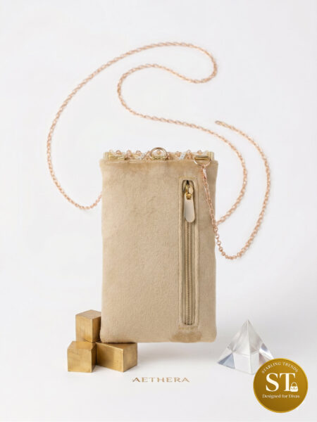 Royal Hearts Phone Sling (BEIGE)