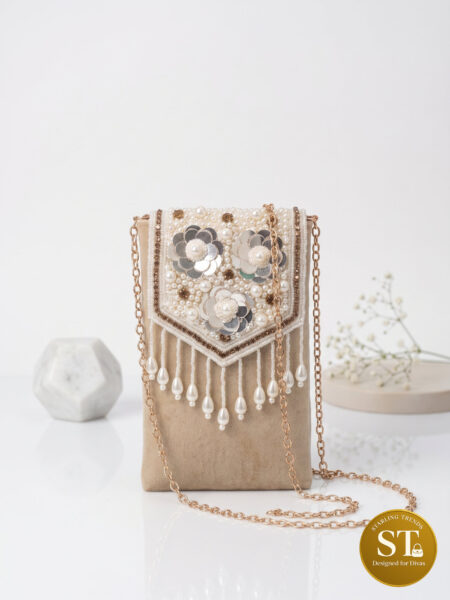 NAKHRA POUCH PHONE SLING (BEIGE)