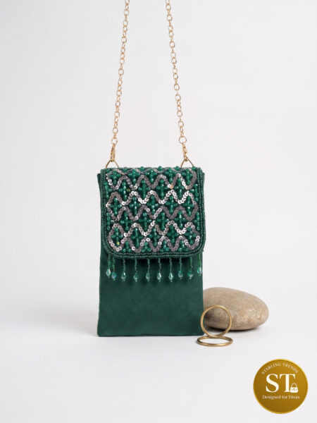 Royal Hearts Phone Sling (GREEN)