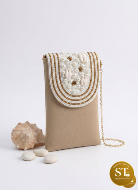 DESI SITAARE PHONE SLING (BEIGE)