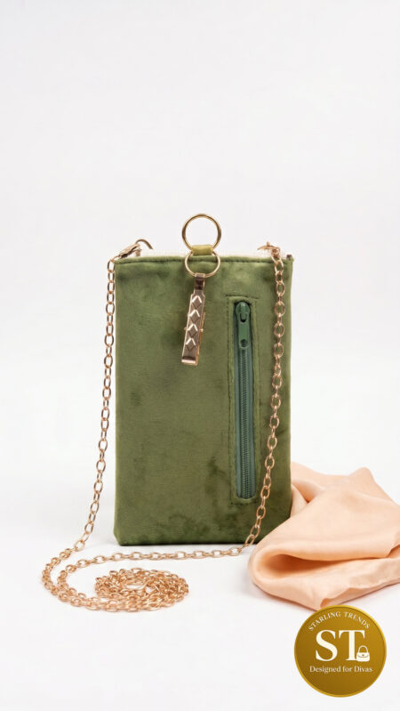 GHOOMAR SITAARE PHONE SLING (CARDAMOM GREEN)