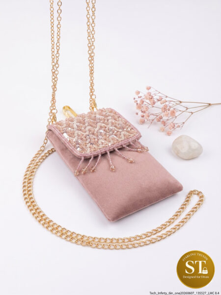 Royal Hearts Phone Sling (ROSE PINK)