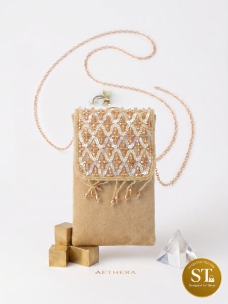Royal Hearts Phone Sling (BEIGE)