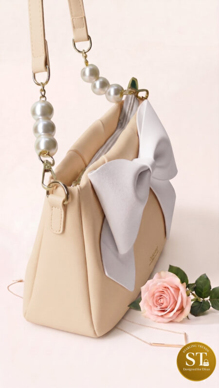 CLASSIC BOW BAG (BEIGE) SLING BAG