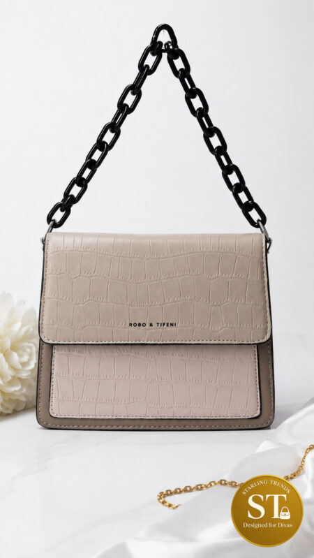 Coastal Croc sling bag  (Beige)
