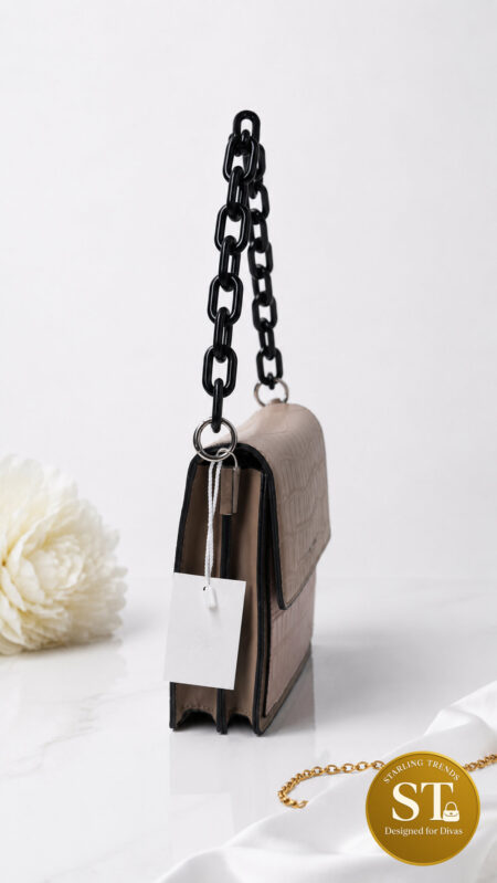 Coastal Croc sling bag  (Beige)