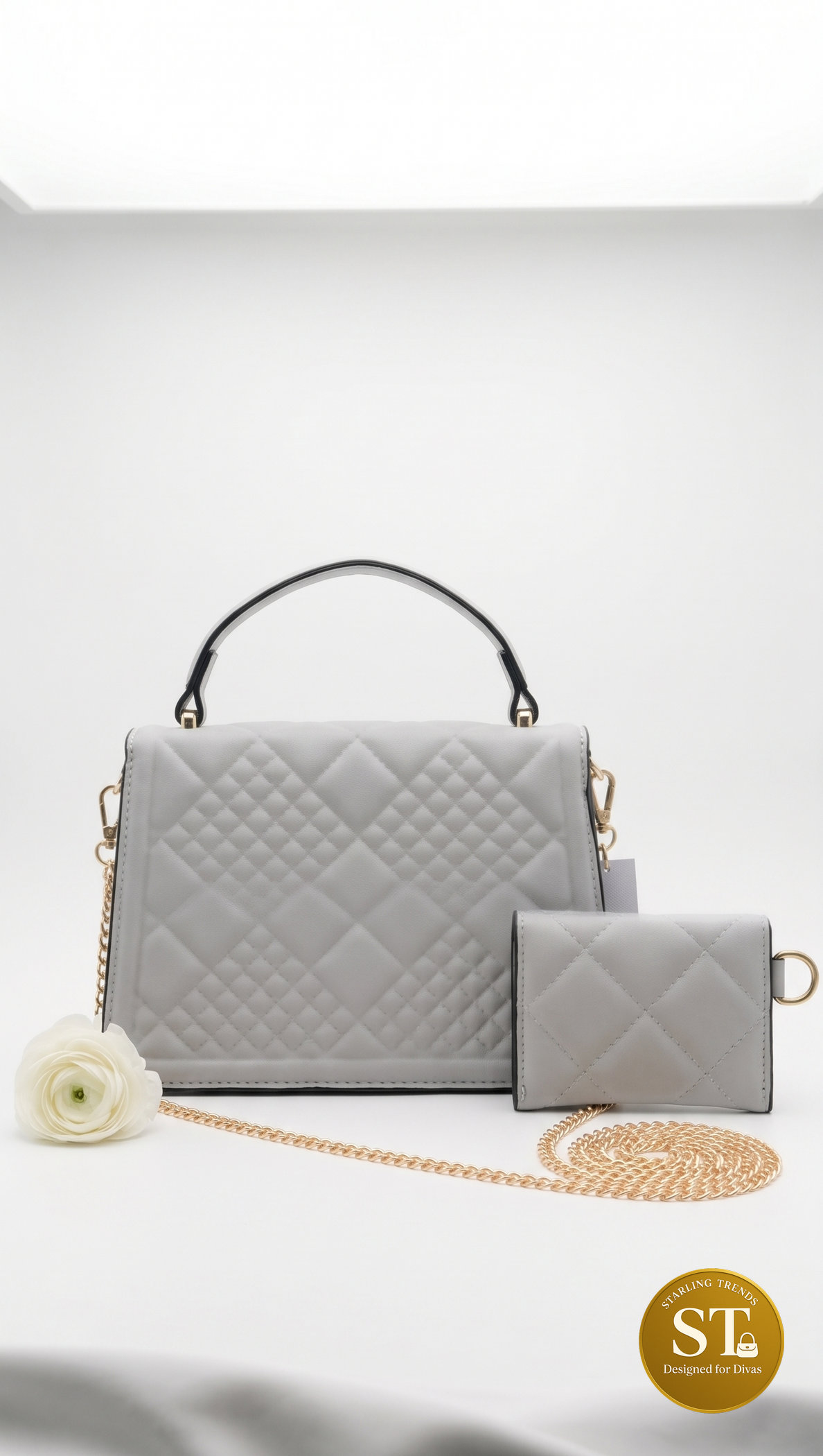Grace Chain Sling Bag (grey) - Image 3