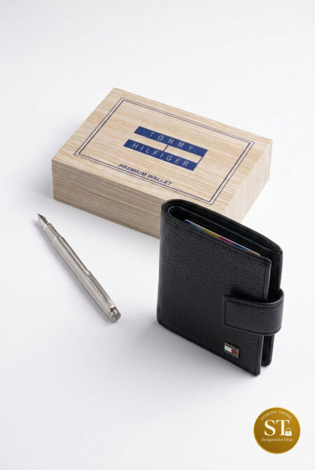 TOMMY HILFIGER INSPIRED MEN’S WALLET (BLACK)