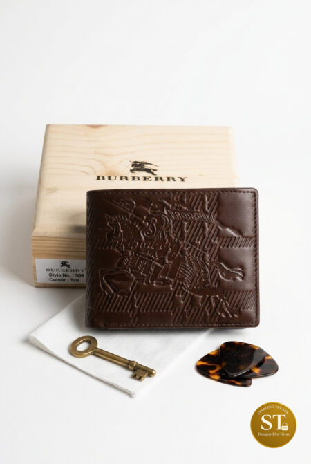 BURBERRY INSPIRED MEN’S WALLET (BROWN)