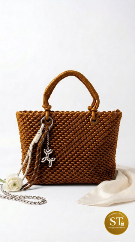 Onyx Woven HANDBAG (Brown)