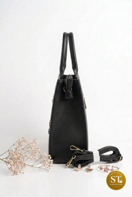 Butterfly Bloom Tote (Black)