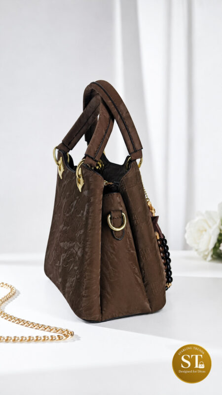 Velvet Eclipse Handbag (Dark Brown)