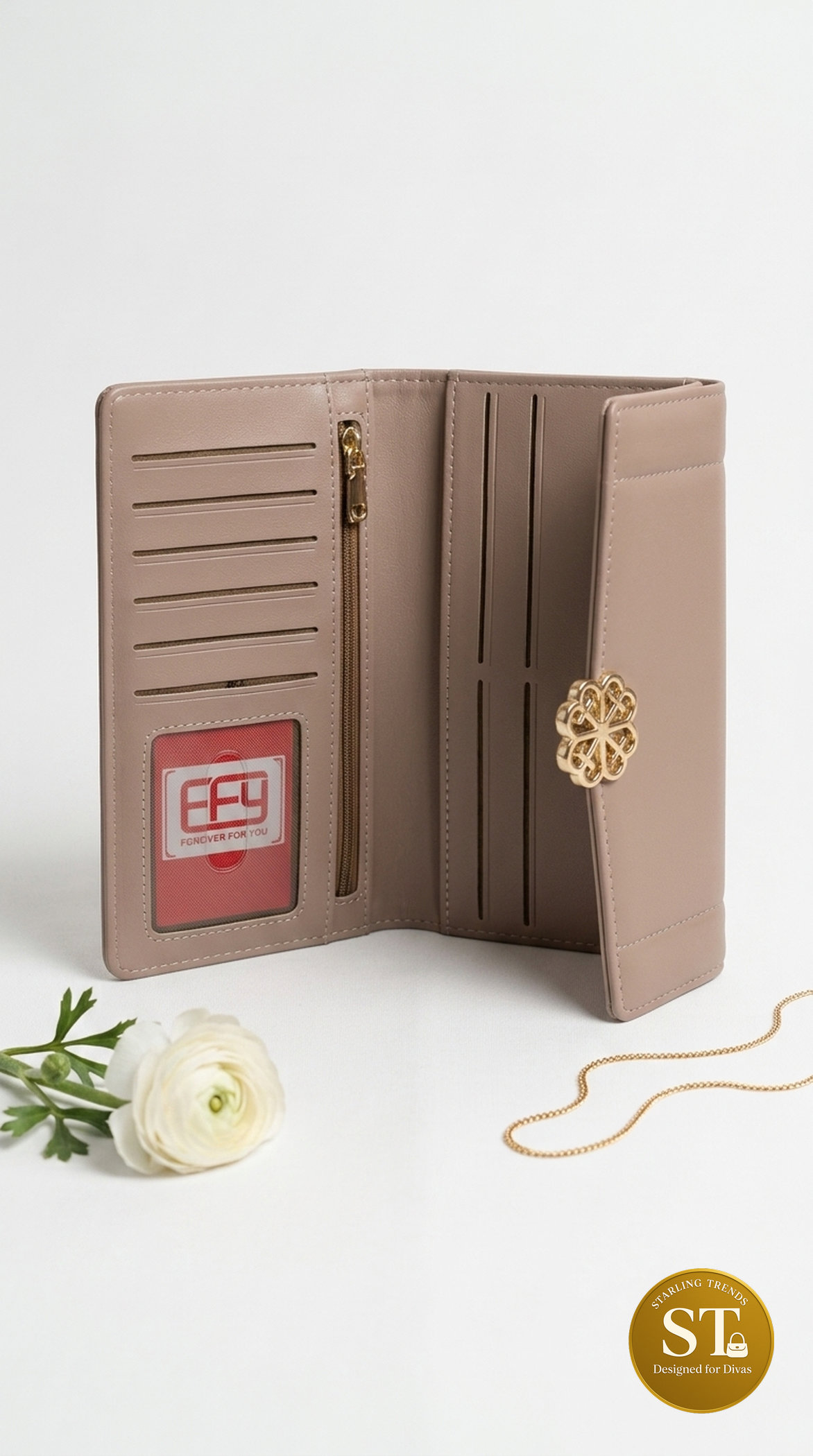 ROSE LUXE WOMEN'S WALLET (PEACH) - Image 2