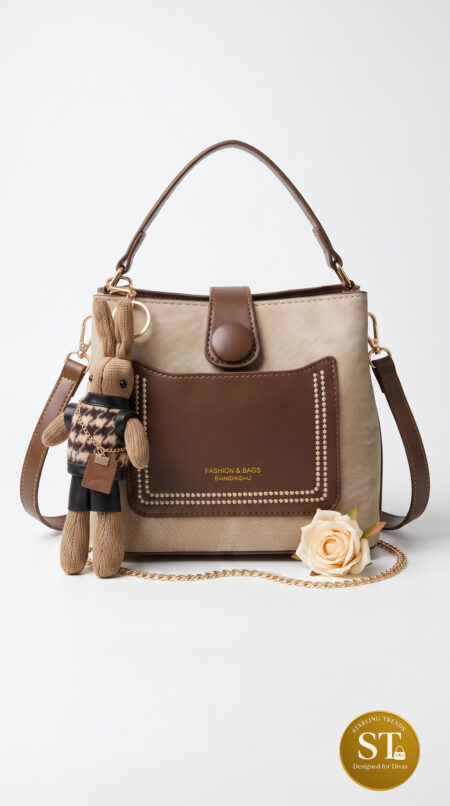 BUNNY CHARM SATCHELHANDBAG (BIEGE)