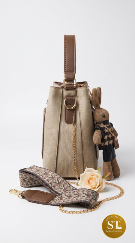 BUNNY CHARM SATCHELHANDBAG (BIEGE)