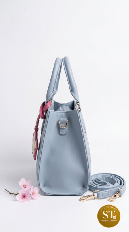 Blush Blossom Handbag (Blue)