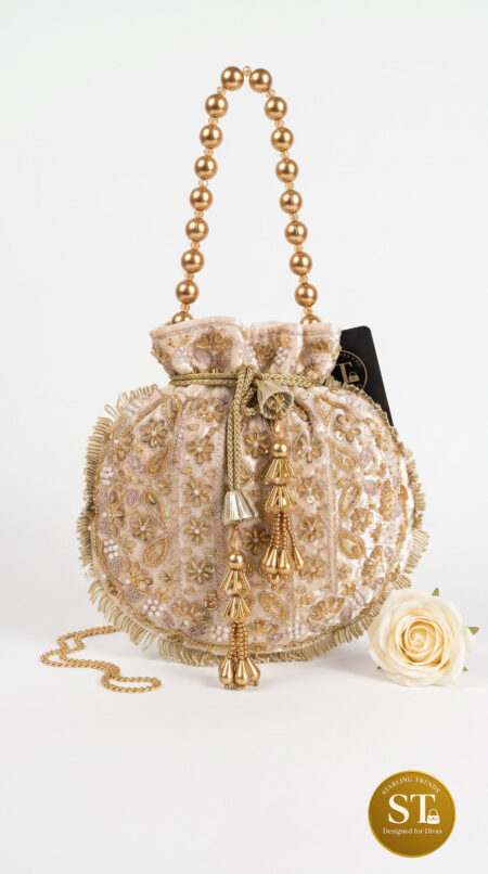 EMPRESS BLOOM POTLI (GOLDEN)