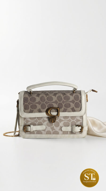 COACH INSPIRED SIGNATURE SLING BAG (BIEGE)