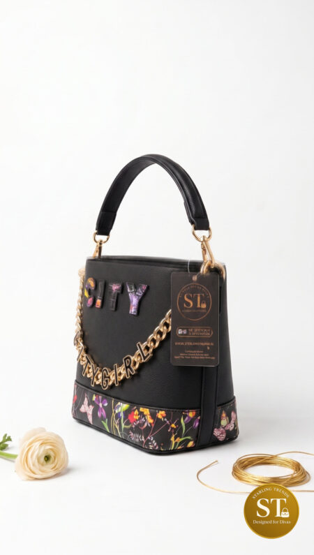 Midnight Flora Handbag
