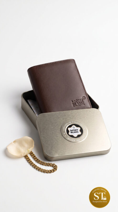 Mont Blanc Inspired SIGNATURE BIFOLD WALLET (Brown)