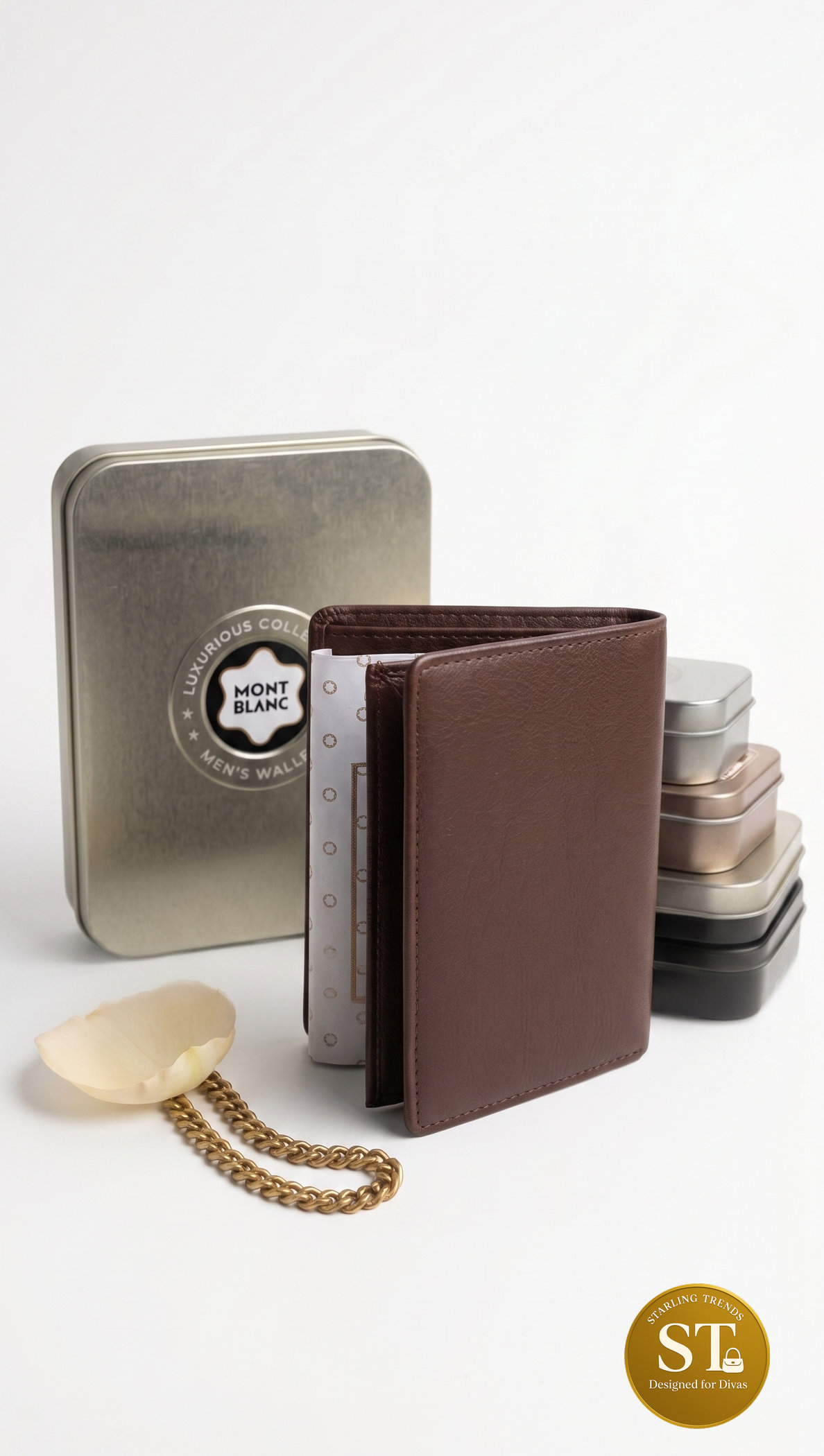 Mont Blanc Inspired SIGNATURE BIFOLD WALLET (Brown) - Image 3