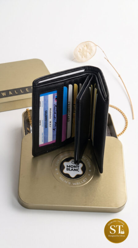 Mont Blanc Inspired SIGNATURE BIFOLD WALLET (Black)