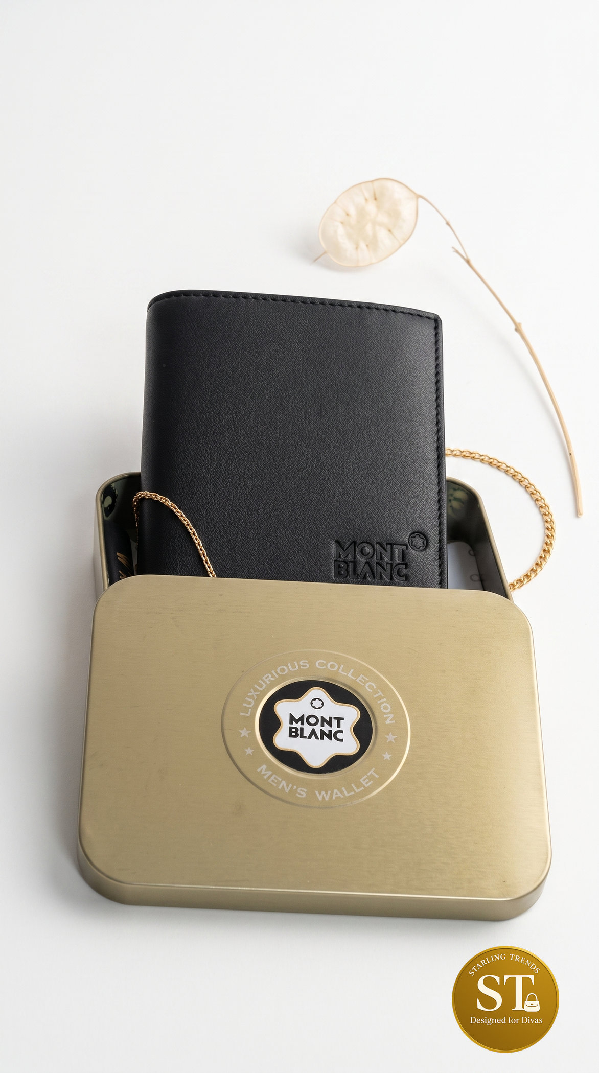 Mont Blanc Inspired SIGNATURE BIFOLD WALLET (Black)