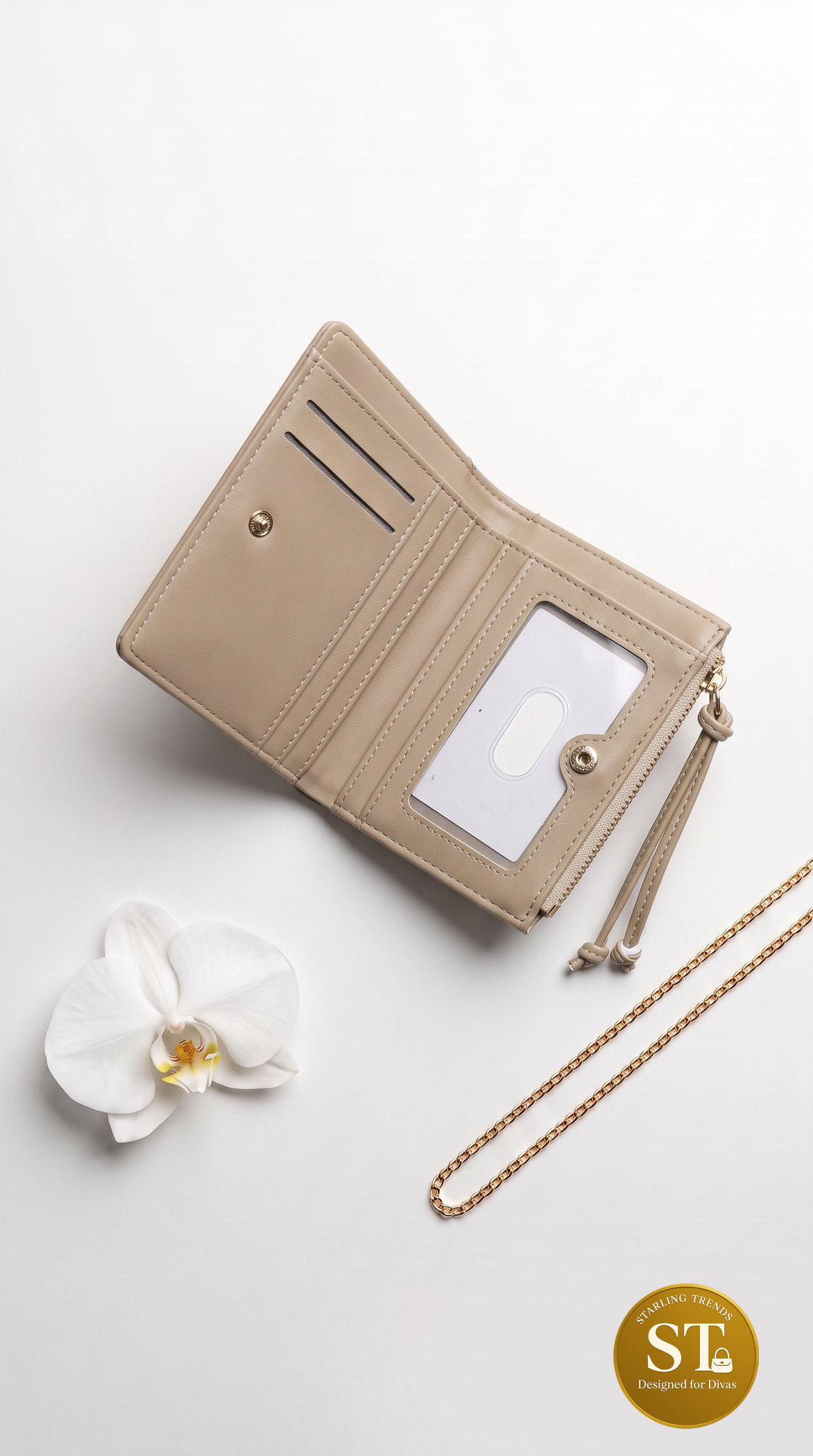 LACE GRACE HAND WALLET (BEIGE) - Image 2