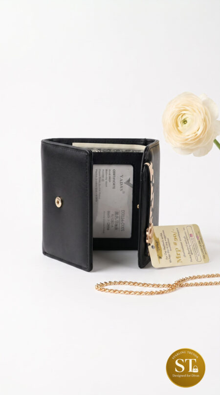 FLOWER BELLE HAND WALLET (BLACK)