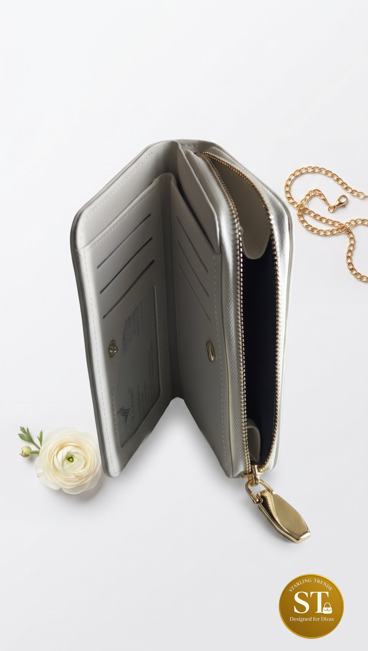 SOFT THREAD HAND WALLET (CREME) - Image 2