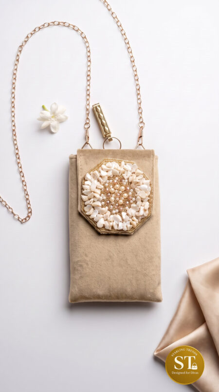 HEXA STORY PHONE SLING (CREME)