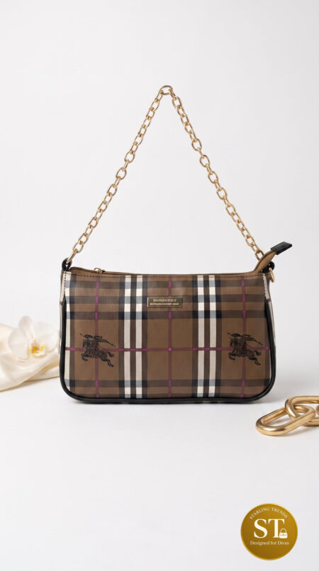 BURBERRY INSPIRED CHECKERED SLING BAG