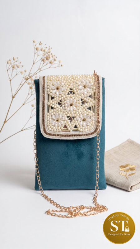 GHOOMAR SITAARE (SEA BLUE) PHONE SLING