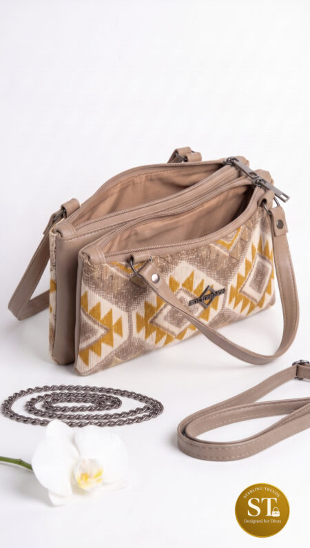 DIANA TRIBAL SLING BAG (BEIGE)