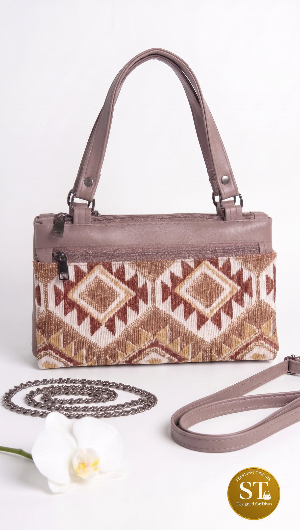 DIANA TRIBAL SLING BAG (PINK) - Image 4