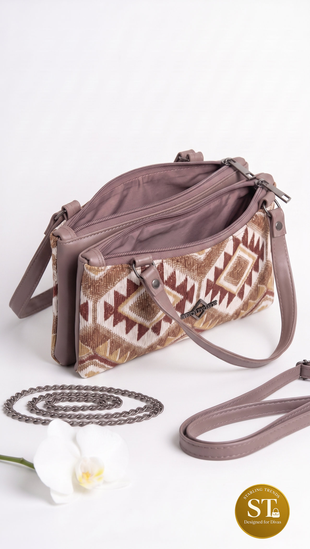 DIANA TRIBAL SLING BAG (PINK) - Image 2