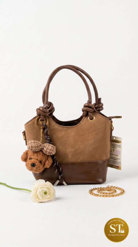 COCOA KNOT SLING BAG (COFFEE)
