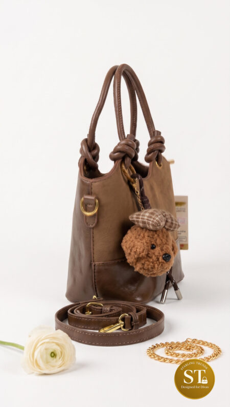 COCOA KNOT SLING BAG (COFFEE)