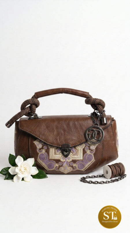 RUHANI CRAFT HANDBAG (BROWN)