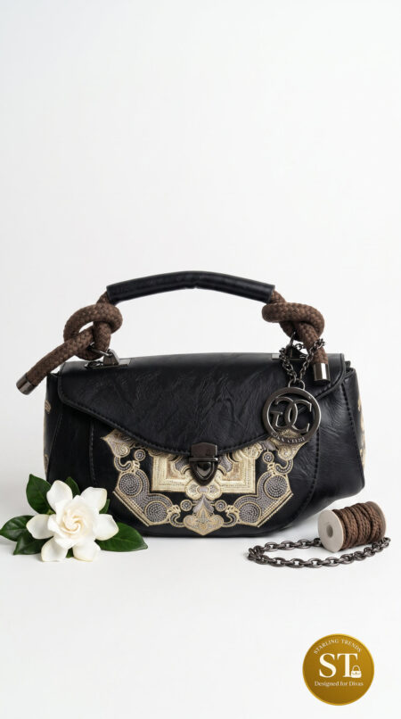 RUHANI CRAFT HANDBAG (BLACK)
