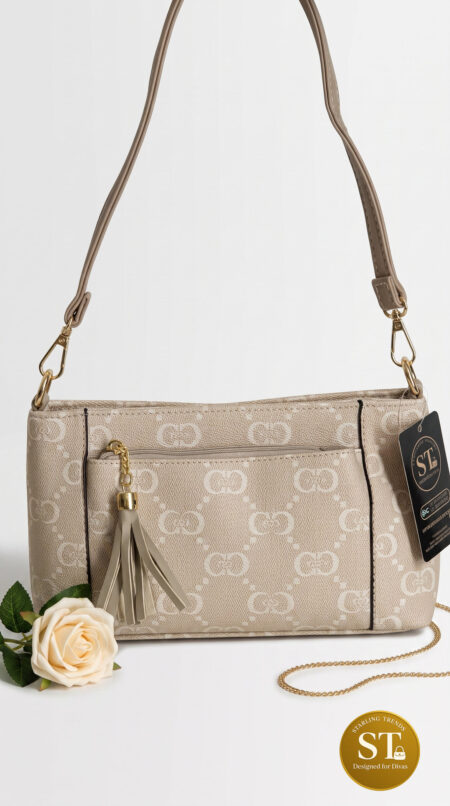 CHIC CANVAS (3 ZIPPER) (BEIGE)