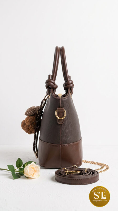 COCOA KNOT SLING BAG (BROWN)