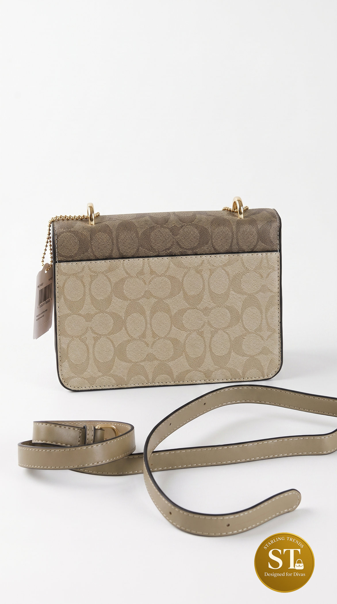COACH INSPIREED Velvet Signature SLING BAG (BIEGE) - Image 3